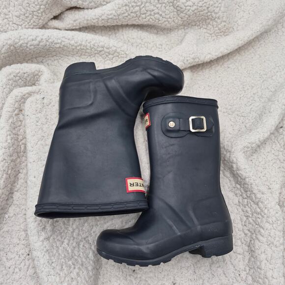 Hunter Waterproof Rain Boot Blue KIDS size 9 - Picture 2 of 7